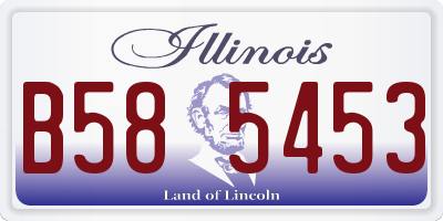IL license plate B585453