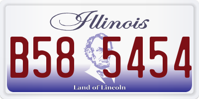 IL license plate B585454