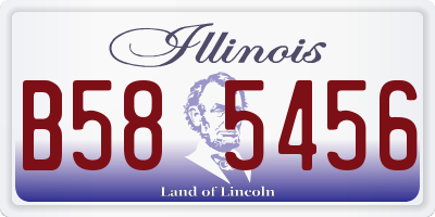 IL license plate B585456