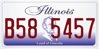 IL license plate B585457