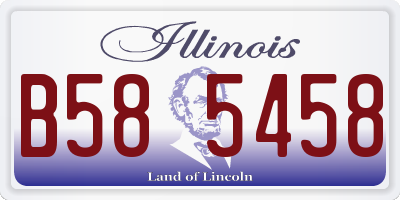 IL license plate B585458