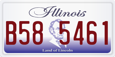 IL license plate B585461