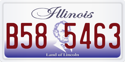 IL license plate B585463