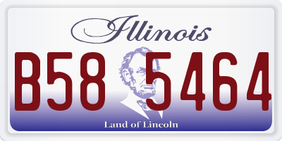 IL license plate B585464