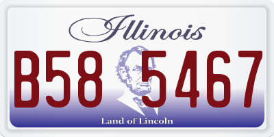 IL license plate B585467