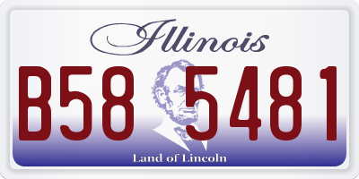 IL license plate B585481