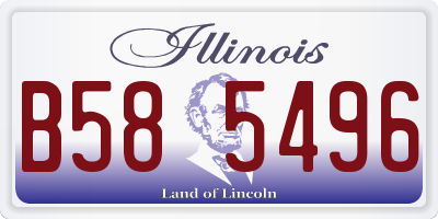 IL license plate B585496