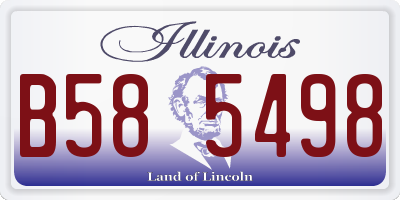 IL license plate B585498