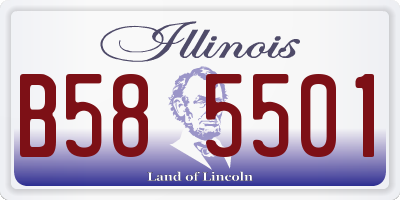 IL license plate B585501