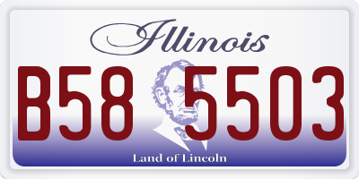 IL license plate B585503