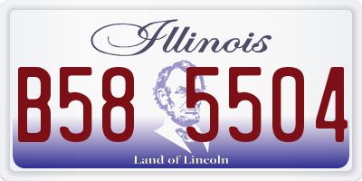 IL license plate B585504