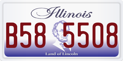 IL license plate B585508