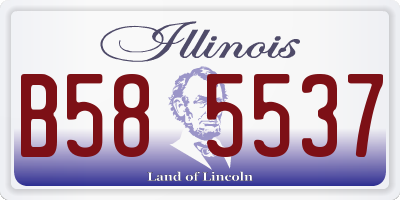 IL license plate B585537