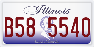 IL license plate B585540