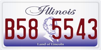 IL license plate B585543