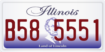 IL license plate B585551