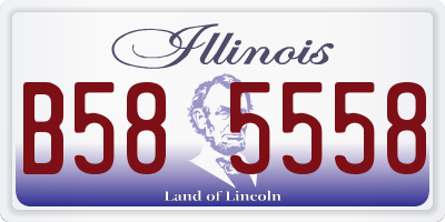 IL license plate B585558