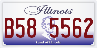 IL license plate B585562