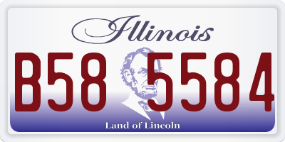 IL license plate B585584