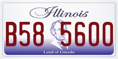 IL license plate B585600