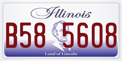 IL license plate B585608