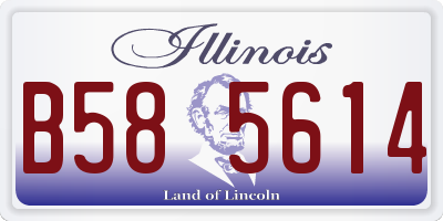 IL license plate B585614