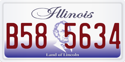 IL license plate B585634