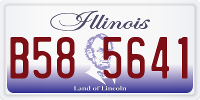 IL license plate B585641