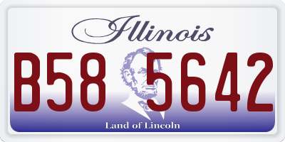 IL license plate B585642