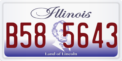 IL license plate B585643