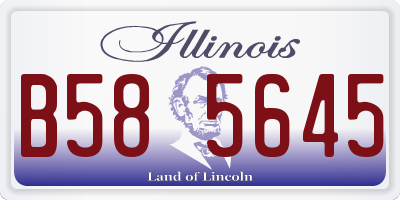 IL license plate B585645