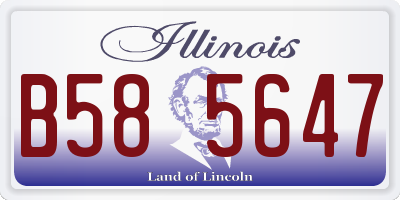 IL license plate B585647