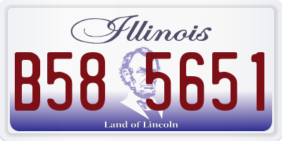 IL license plate B585651