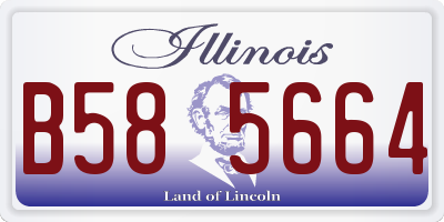 IL license plate B585664