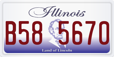 IL license plate B585670