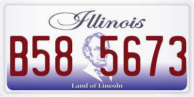 IL license plate B585673