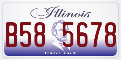 IL license plate B585678
