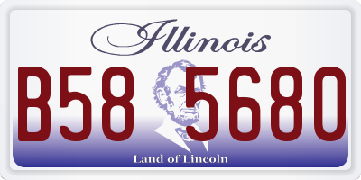 IL license plate B585680