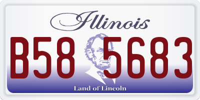 IL license plate B585683