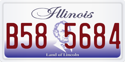 IL license plate B585684
