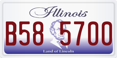 IL license plate B585700