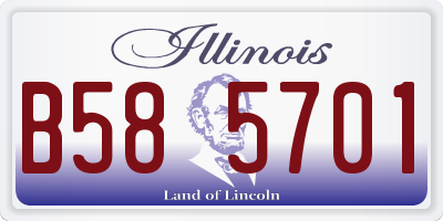 IL license plate B585701