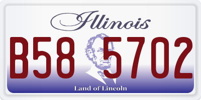 IL license plate B585702