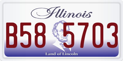 IL license plate B585703