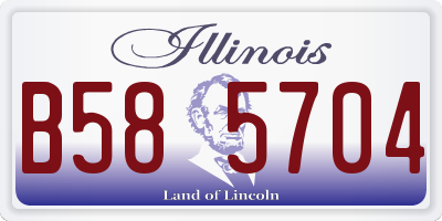 IL license plate B585704
