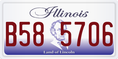 IL license plate B585706