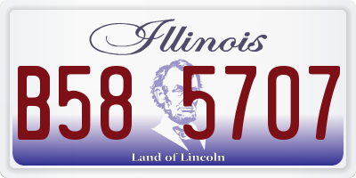 IL license plate B585707