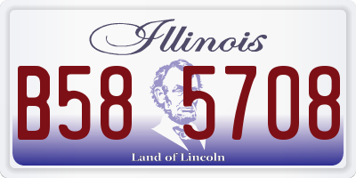 IL license plate B585708