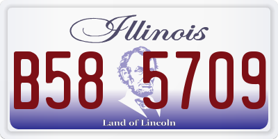 IL license plate B585709