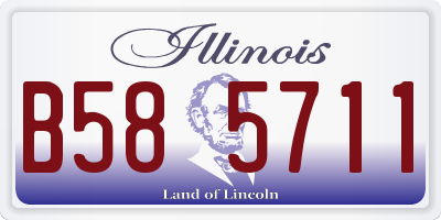 IL license plate B585711